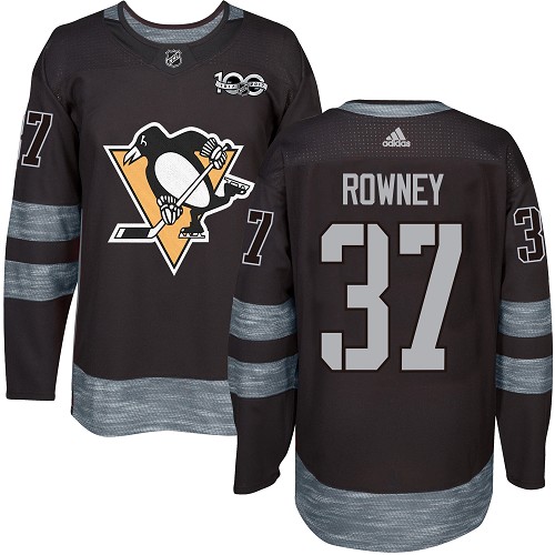 Adidas Penguins #37 Carter Rowney Black 1917-100th Anniversary Stitched NHL Jersey